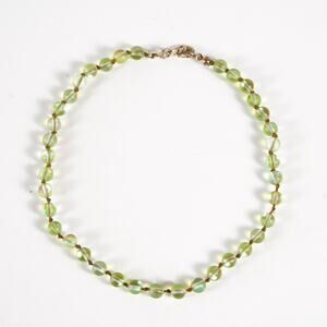 Green Holo Bead Holographic Beaded Gemstone Bracelet Elegant Gem Stone Jewelry